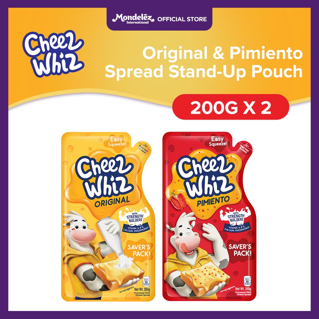 Cheez Whiz Cheese Spread Bundle - Original in Pouch 200g and