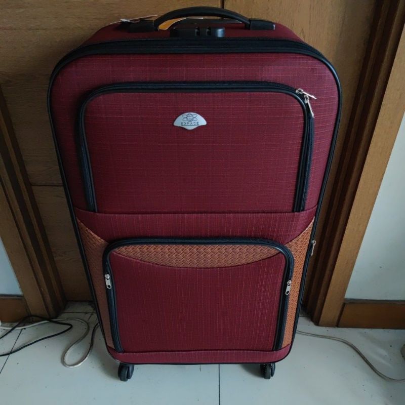 Canvas suitcase with wheels hotsell