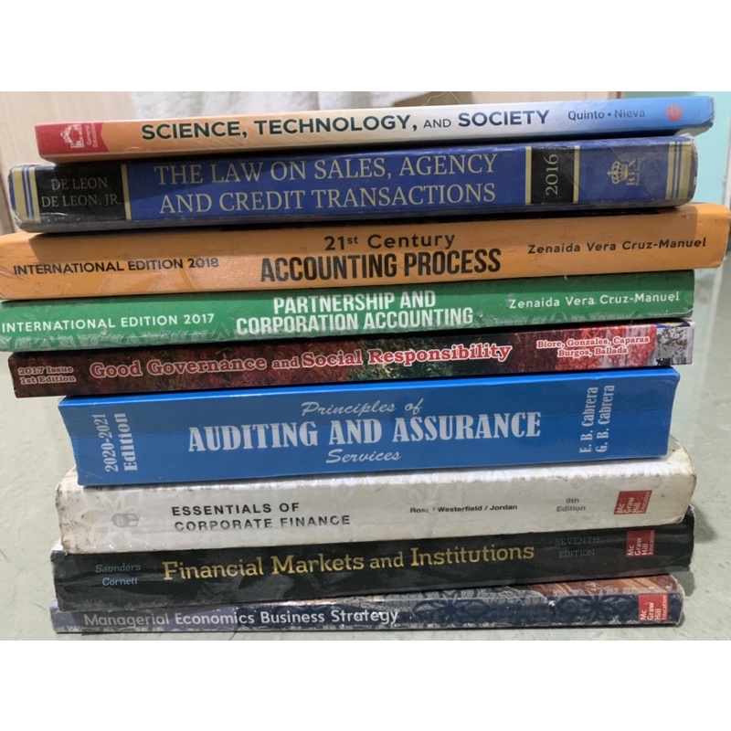 ACCOUNTING BOOKS 1ST YEAR 3RD YEAR(Partnership and corporation accounting, tax