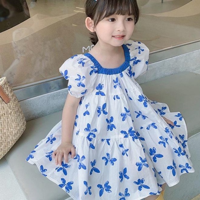 3-8 Years Summer Clothes Kids Dresses For Girls Casual Wear Sling