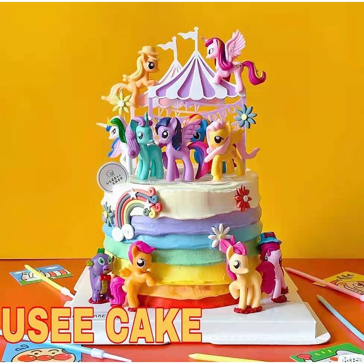 12Pcs My Little Pony Bundle Cake Decorations Figures Set Girls