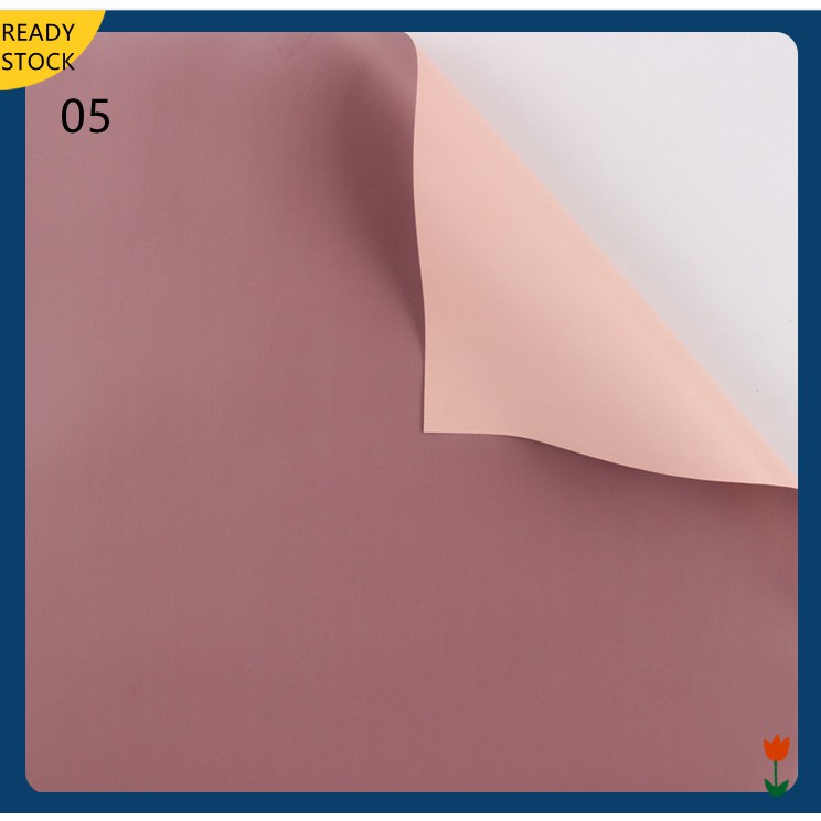 Double Color Flower Wrapping Paper Gifts DIY Waterproof Paper 58x58cm