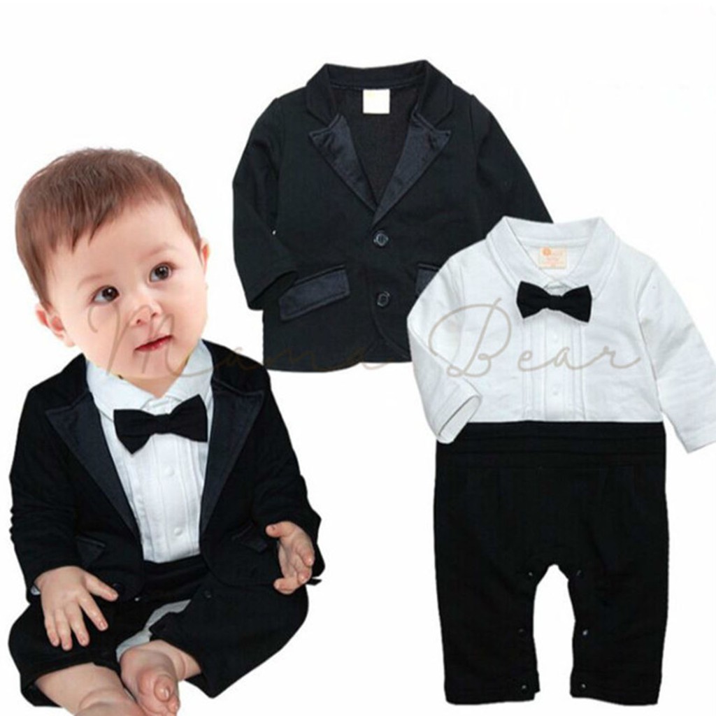 Little Boy Black Tuxedo with Coat Set Baby Fancy Tuxedo Suit Shopee