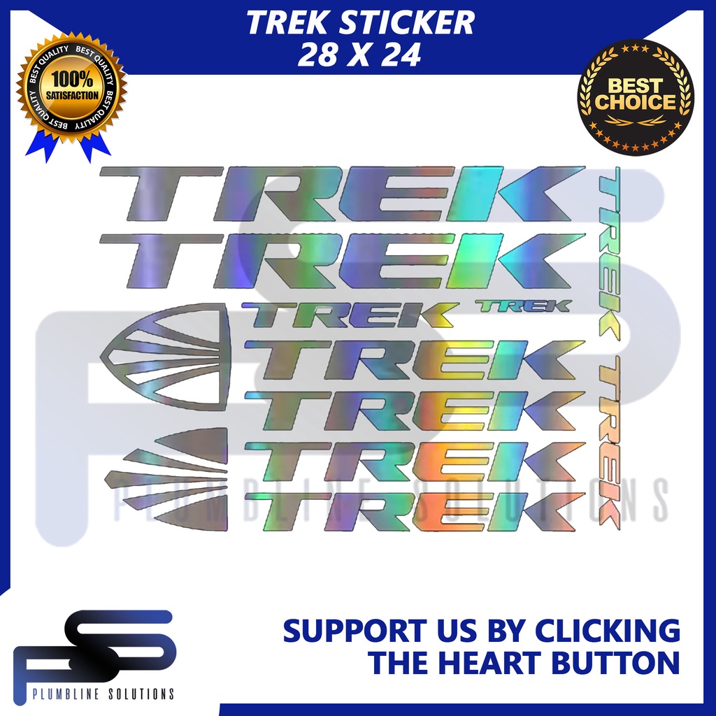 TREK Reflective Sticker for Car Motorcycle Bicycle Frame Vinyl Decals ...