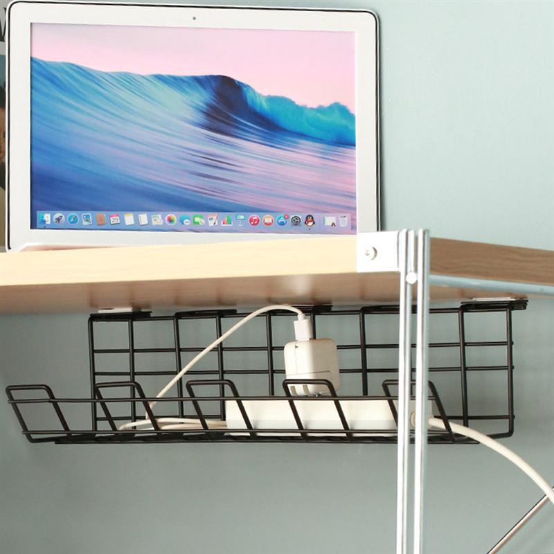 1pc Under Desk Wire Storage Rack Under Desk Cable Organizer Wire Cable