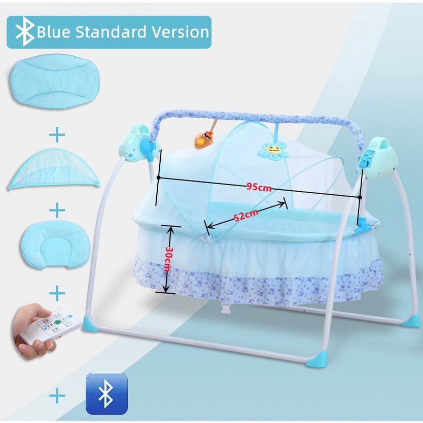 Baby Shaker Electric Cradle Bed Multifunctional Foldable | Shopee ...