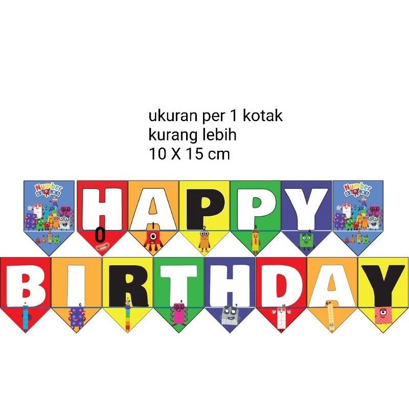 Banner bunting garland flag writing happy birthday birthday character ...