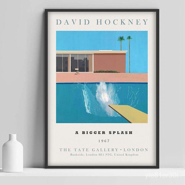 David Hockney Art Prints Exhibition Vintage Canvas Poster Abstract ...