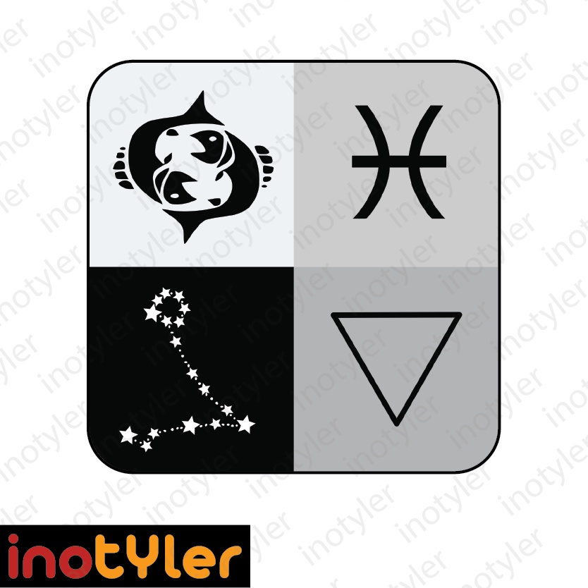 Pisces Zodiac Sign Symbol Signs Symbols Two Fish Fishes