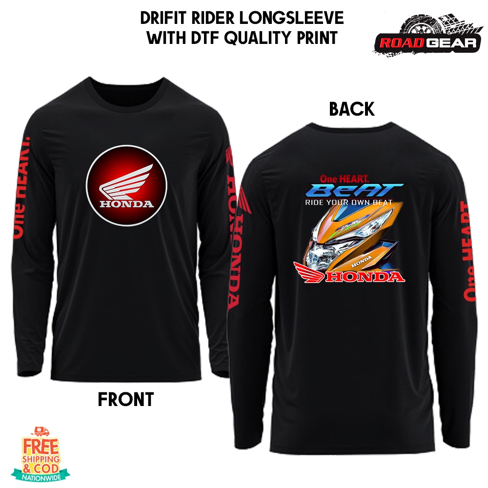 Honda Beat Road Gear Customized Drifit Longsleeve with Quality DTF ...