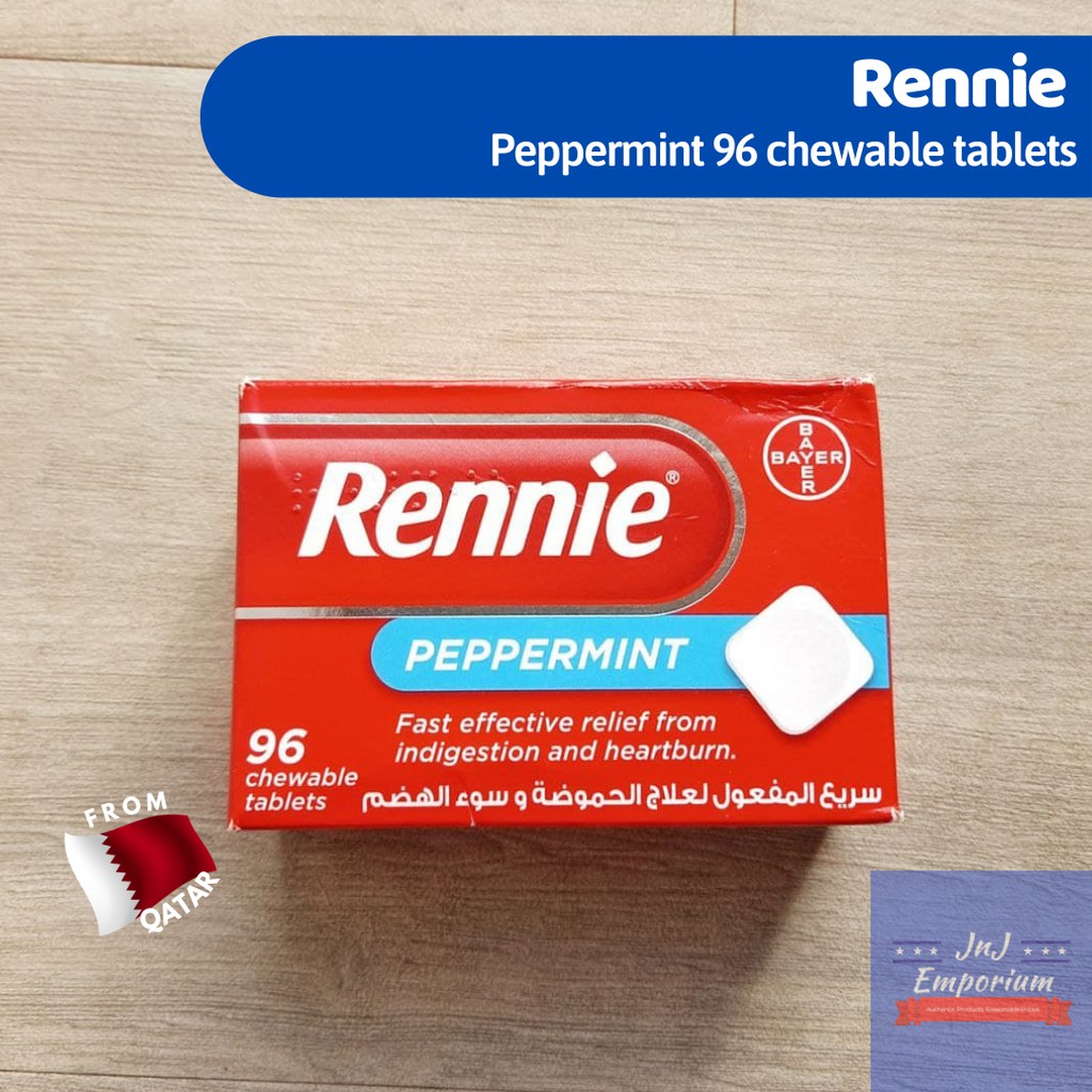 Rennie Antacid Peppermint 96 tablets Shopee Philippines