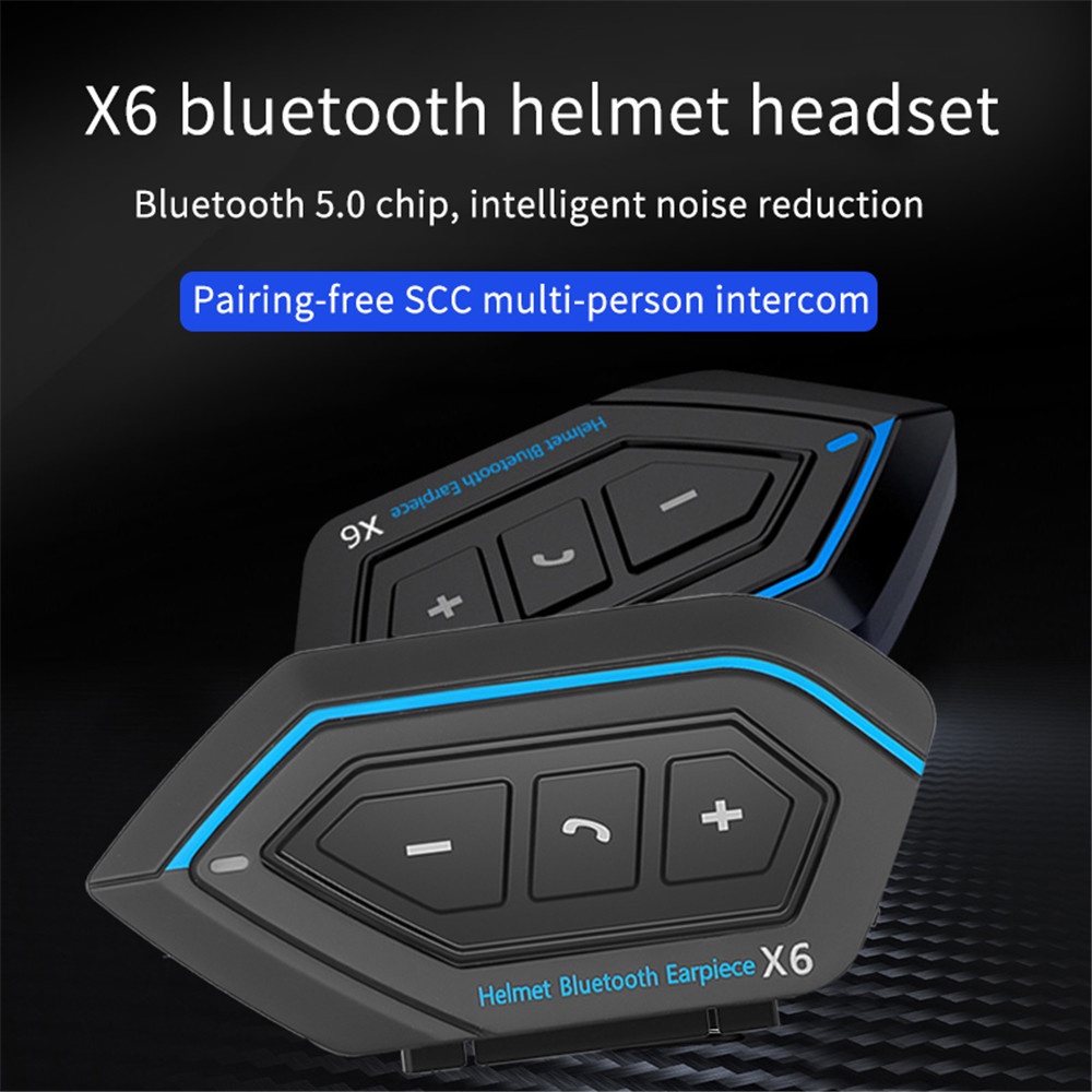 X6 Helmet Headset Flexible Cable Hard Tube Host BT Helmet Headset