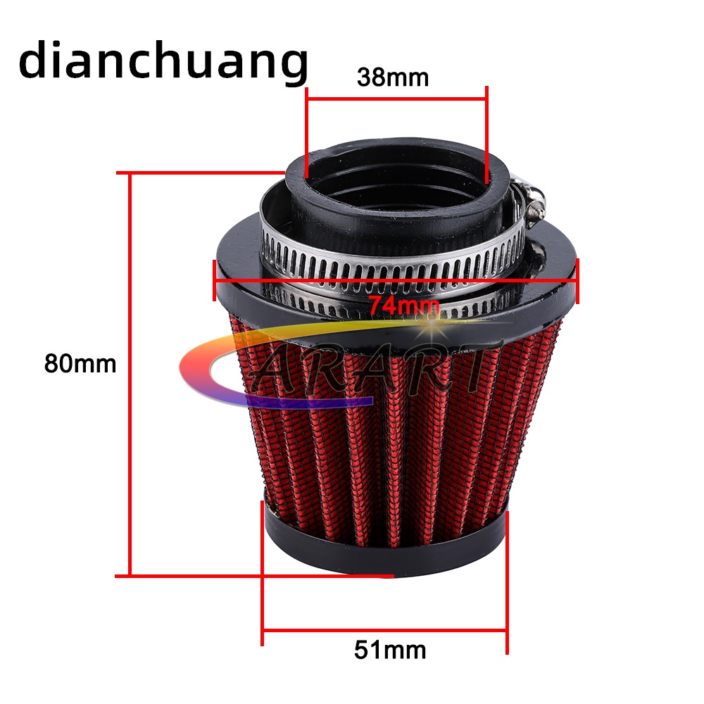 Motorcycle 80mm Carburetor Carb Air Filter Cup Net Velocity - Foto 2