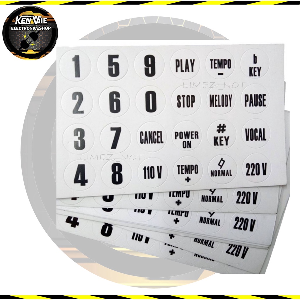 1 PCS NUMBER STICKERS (Also used in Videoke Button switch Numbers