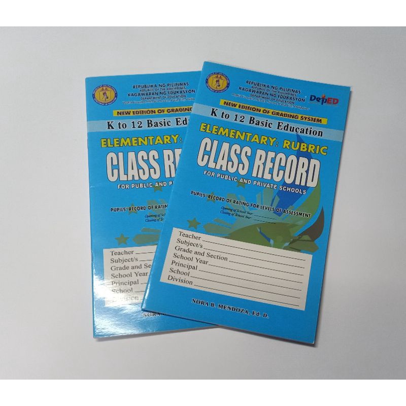 Class Record Elementary K to 12 Basic Education for Public & Private ...