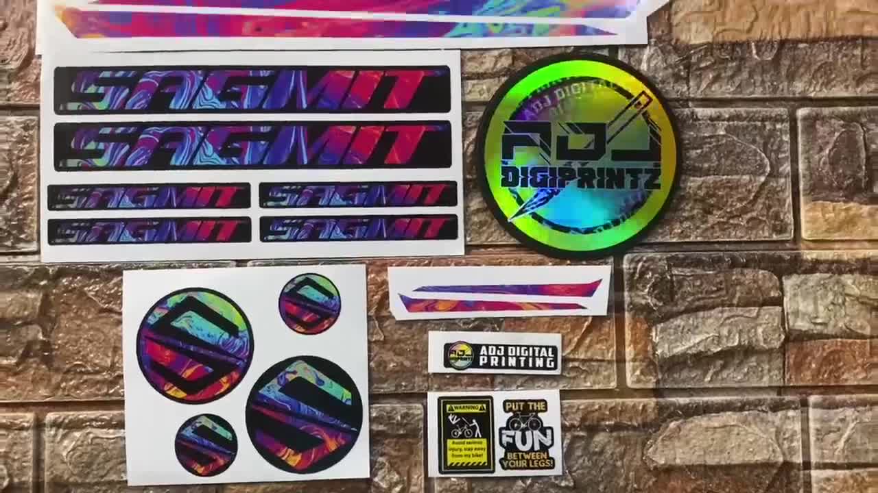 SAGMIT STICKER OILSLICK MTB Frame Decals Printed | Shopee Philippines