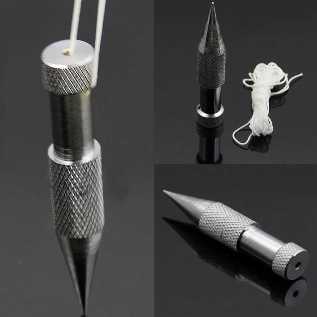 Bricklayers Straight Silverline Plumb Bob + 15FT Line Hand DIY Tools ...