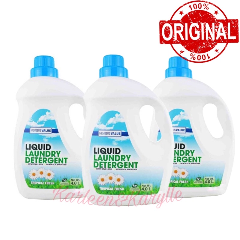 Member’s Value Liquid Laundry Detergent Tropical Fresh Scent 4L/1L