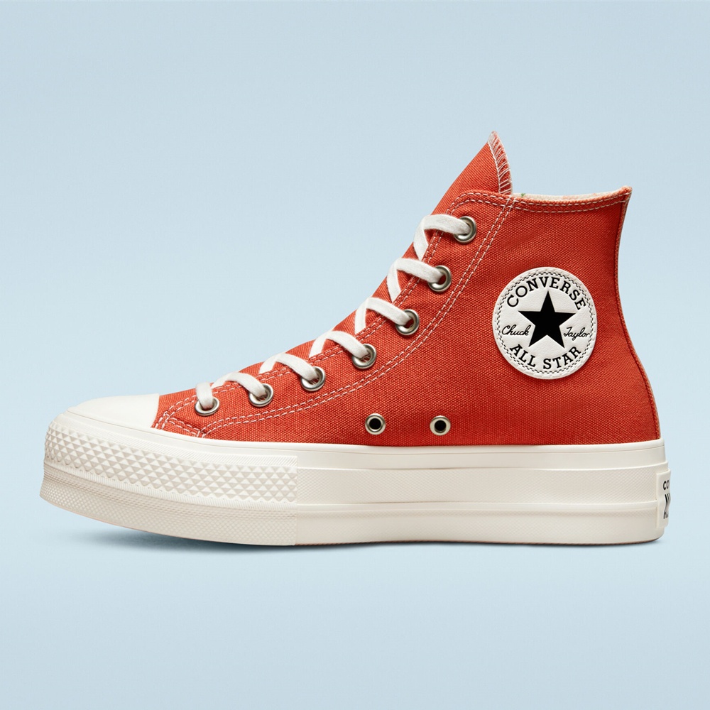 Peach high cheap top converse