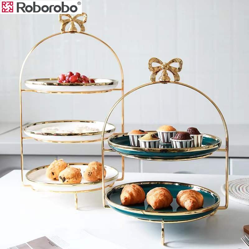 European Style Cake Rack Luxury Fruit Plate Wedding Party Stand 2/3 ...