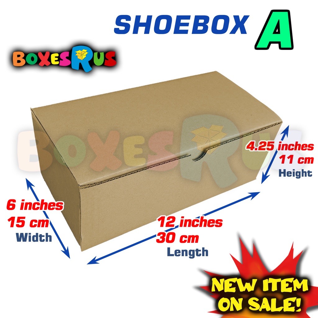 Corrugated Shoe Box 3 Sizes Sandals Flipflops Big Shoe Shipping Box