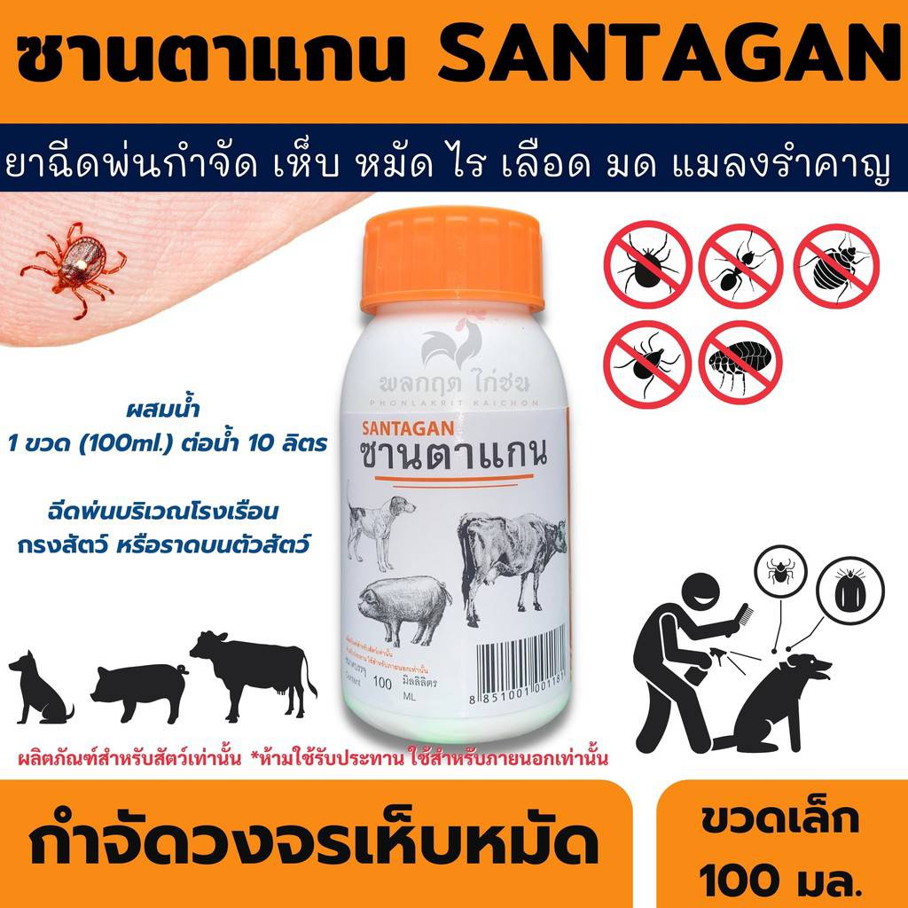 SantaCore Water Mixture Animal Spray And House To Get Rid Of Ticks