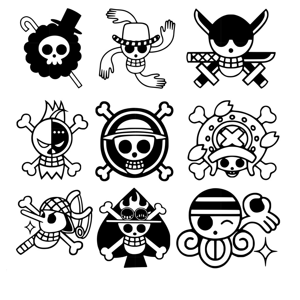 NEW One Piece Car Sticker For set Monkey D Luffy Vinyl Decal Stickers For  Cars Decals