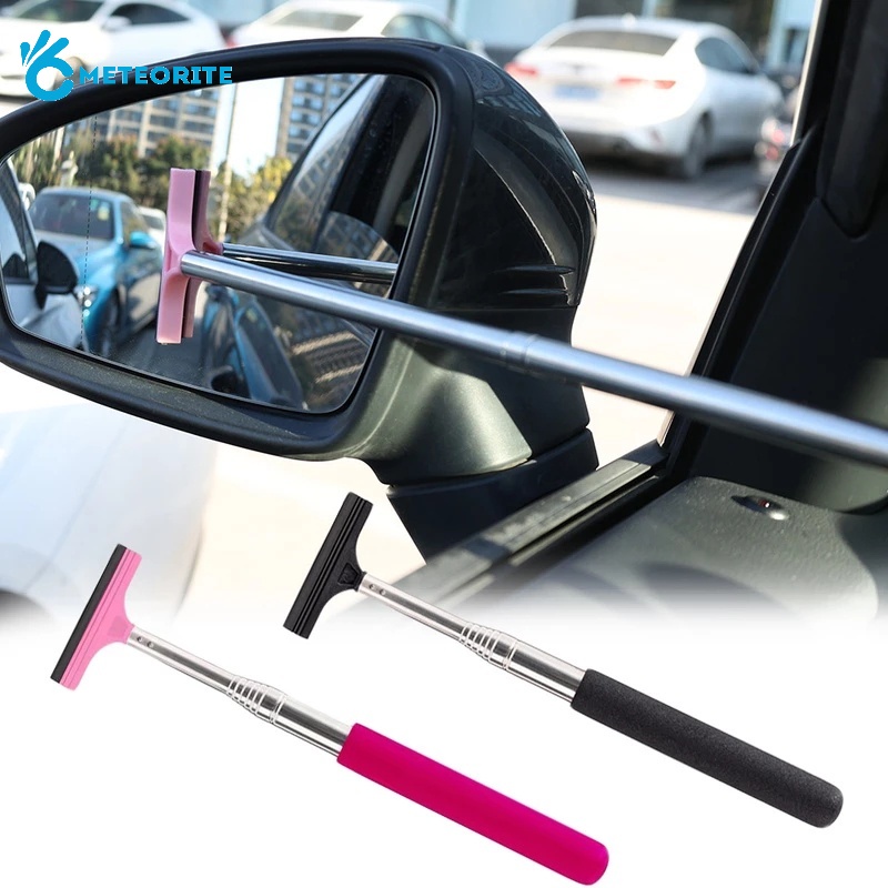 Portable Extendable Car Rearview Mirror Wiper with Squeegee/ Car Glass ...