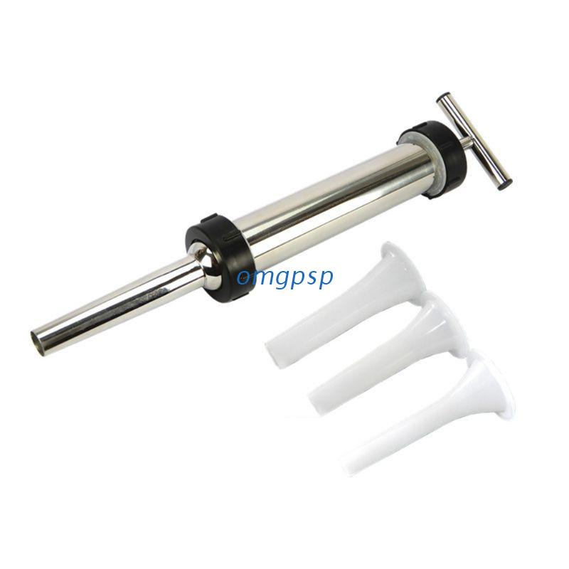 Og [READY STOCK] Stainless Steel Sausage Maker Meat Stuffer Syringe