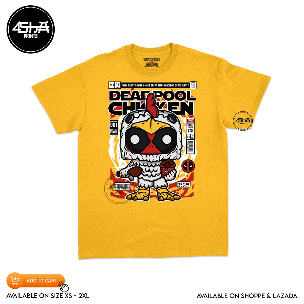 DEADPOOL CHICKEN - MARVEL FUNKO POP SERIES SHIRT | 4shaPrints | Shopee ...