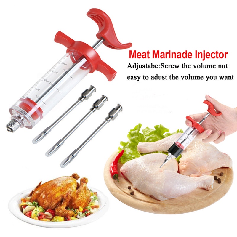 1Pcs Marinade Syringe Meat Flavor Injector BBQ Cooking Tool Shopee Philippines