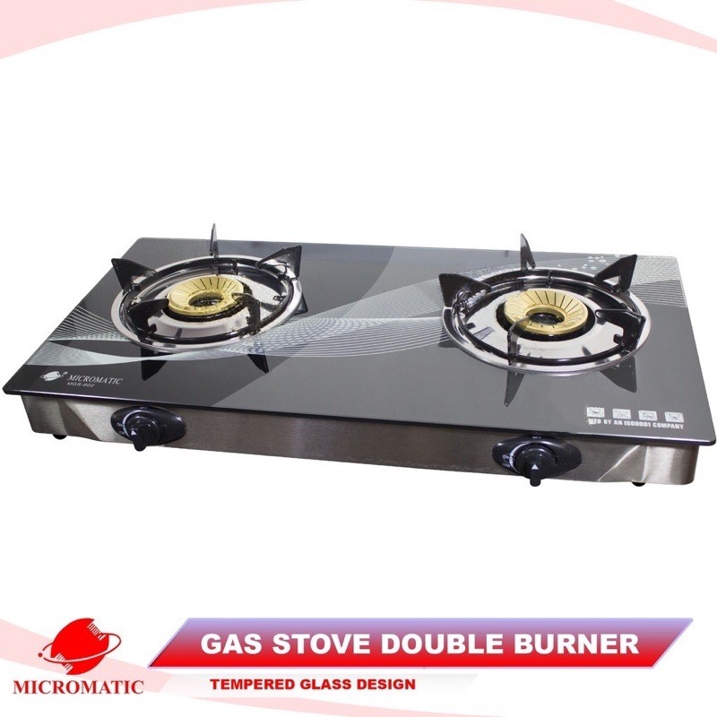 MICROMATIC Single/Double Burner Glass Top Gas Stove Shopee