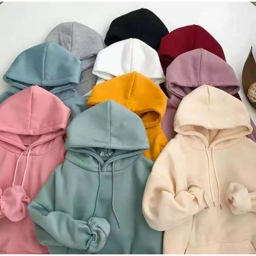 Unisex Plain Hoodie Jacket Sweate jacket cotton Shopee Philippines