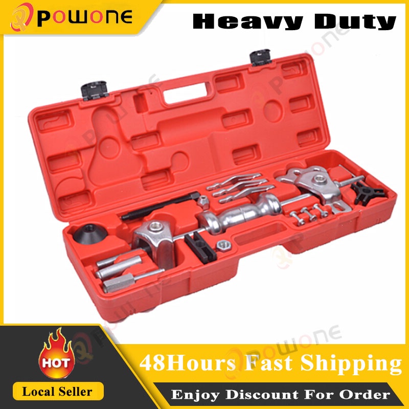 Oil Pulling BTSHUB 9-Way Slide Hammer Puller Kit Axle Bearing Hub Auto Set, Axle Front Rear Wheel Bearing Dent Hub Gear Puller Remover Set In | Whizz Wheel Bearing Puller - Foto 5