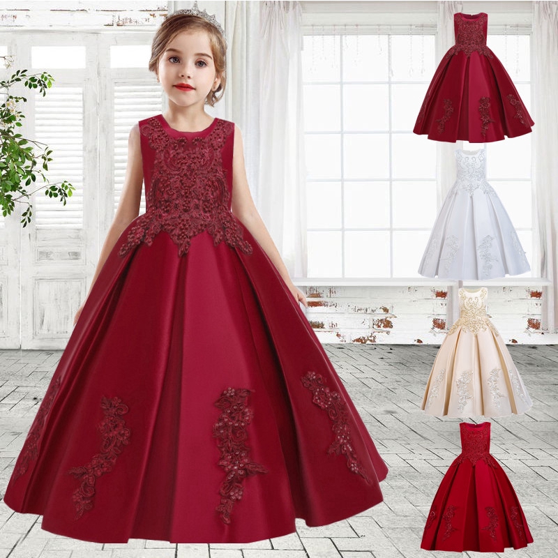 Summer Flower Girl Wedding Dress Teenage Children Formal Evening Party ...