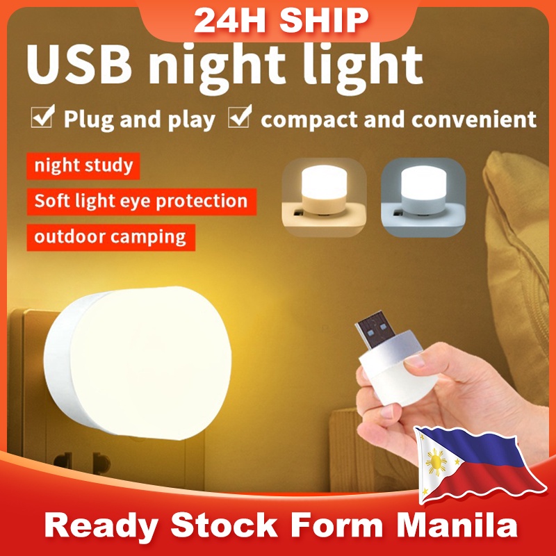 LED USB Light Portable Bulb Night Light Bedroom Corridor Toilet ...