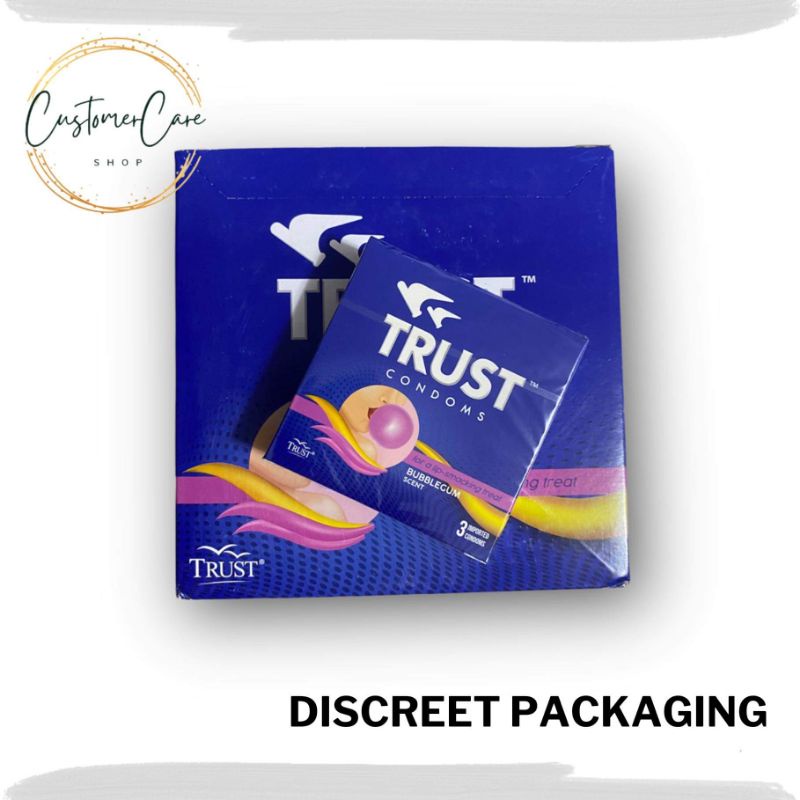 Trust Condom Bubblegum Scent Box 72 Condoms Bubble gum 24x3 | Shopee ...