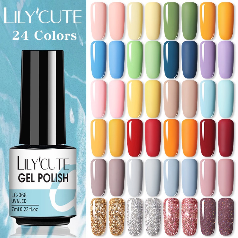 LILY'CUTE 7ml Summer Color Series UV Gel Nail Polish Semi Permanent ...
