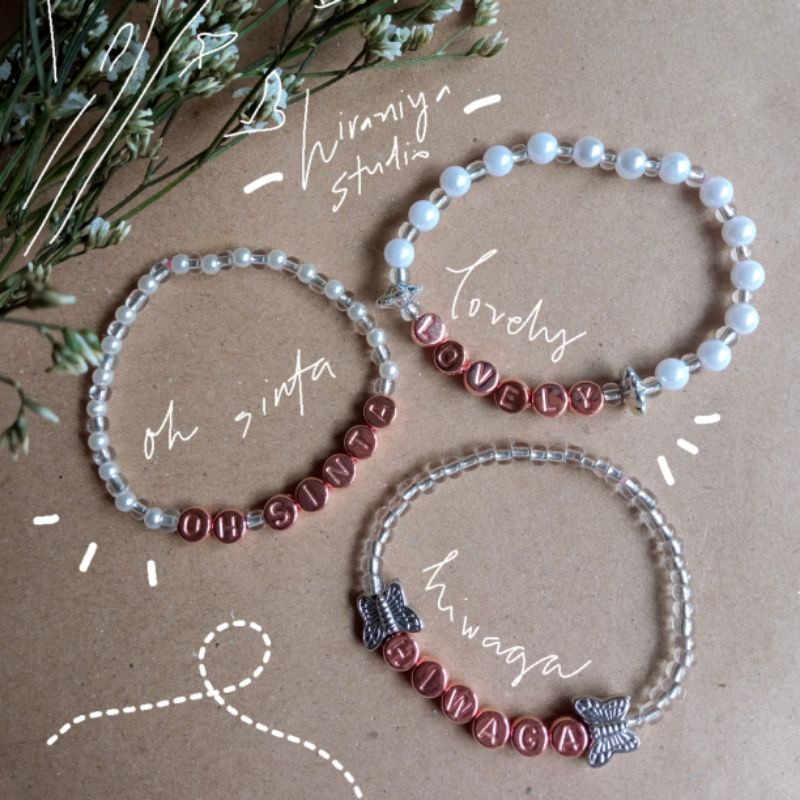 Rose gold store letter beads