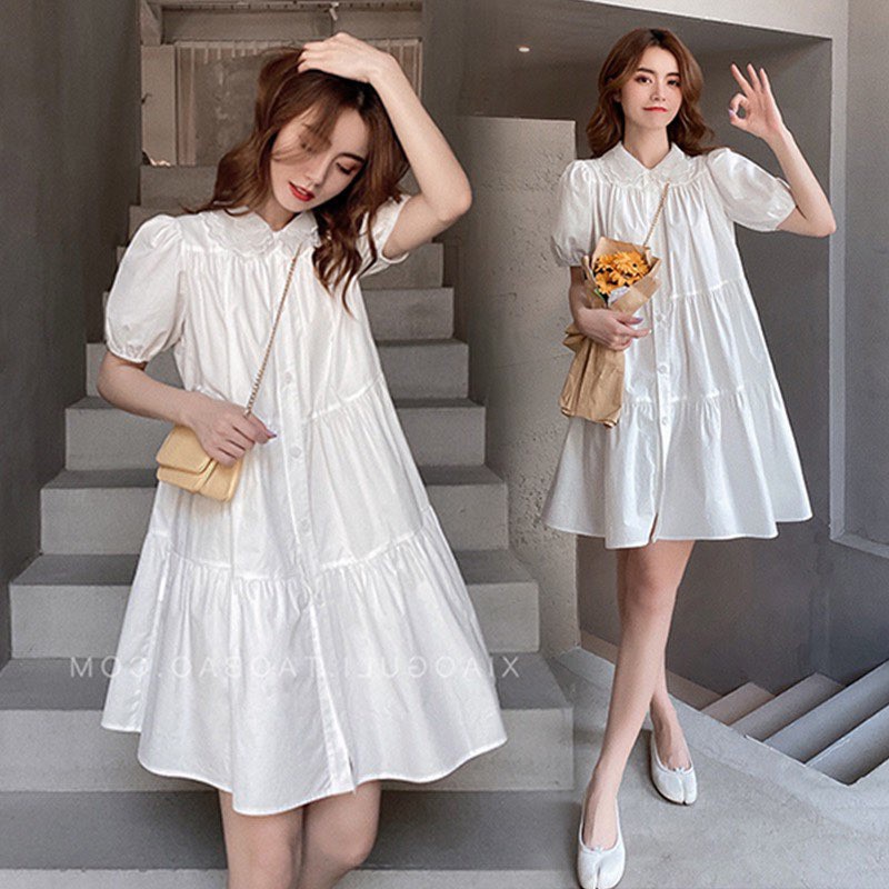 Korean collar outlet dress