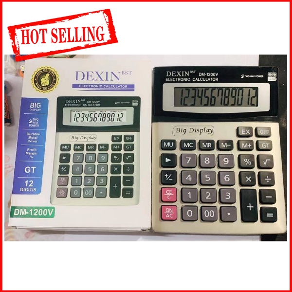 【Spot goods】 hot selling 12 digitis gt two way power big display electronic calculator 1200v