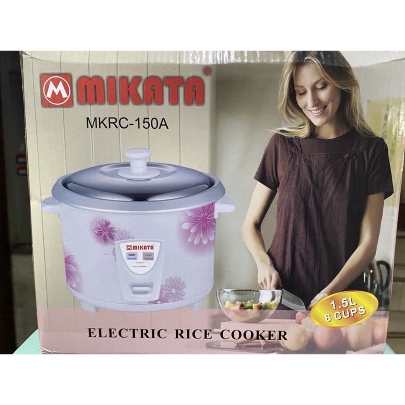 Mikata Electric Rice Cooker 6 Cups 1.5 Liters Aluminum Cover MKRC-150A ...