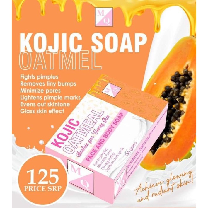 M. Q. Selfcare Kojic Oatmeal Soap with Milk and Honey and