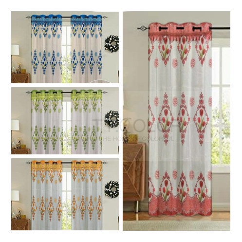Floral curtain Directly set into the curtain rod Household shading No ...