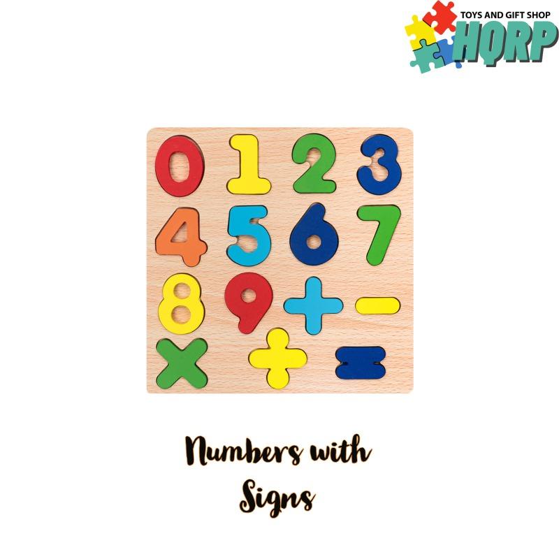 ABC Alphabet Digital Puzzle Wooden Toys Kid Number Letter shape ...