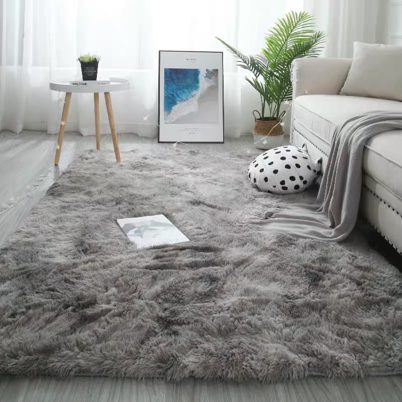 Large Size Long Plush Carpet Flokati Tea Table Mat Soft Yoga Rug Anti-skid Carpet For Living Room Bedroom Bath Doormat Floor Mat main image 1