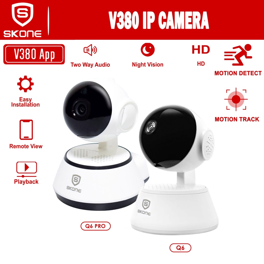 V380 Q6 PRO 1080P Smart Security IP Cam 360 Degree 3D Panoramic WiFi
