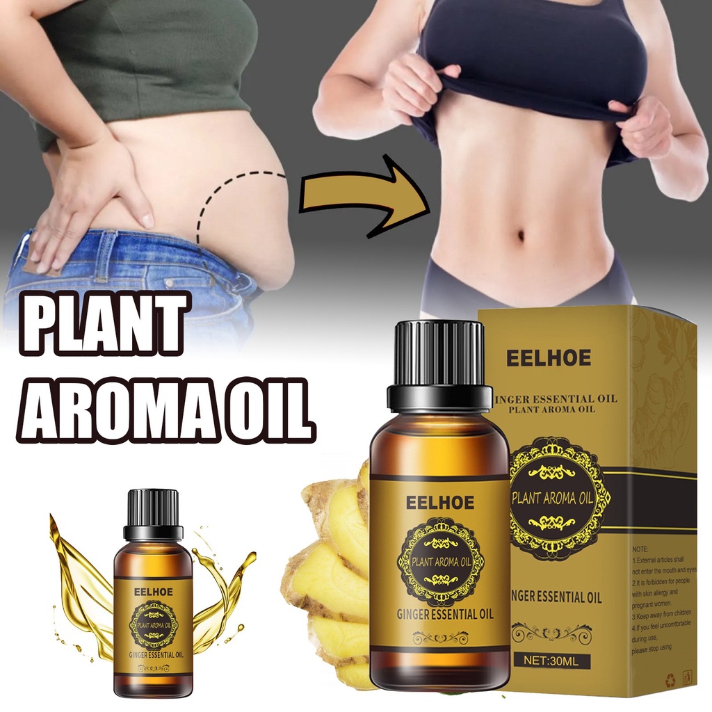 10 30ml Belly Drainage Ginger Oil Slimming Tummy Ginger Oils Lymphatic Drainage Ginger Oil