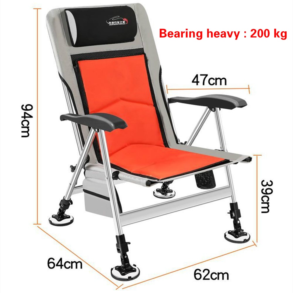 Fishing Chair Beach Chair Strong Load-Bearing Chair Outdoor Folding Fishing  Chair Set Recliner Multi