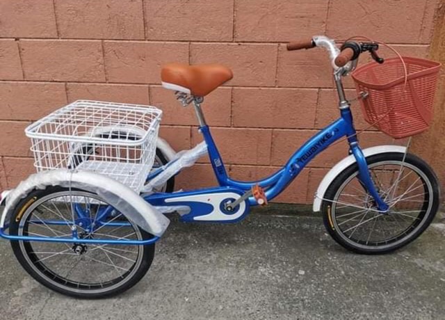 3 wheel bike for adults with basket